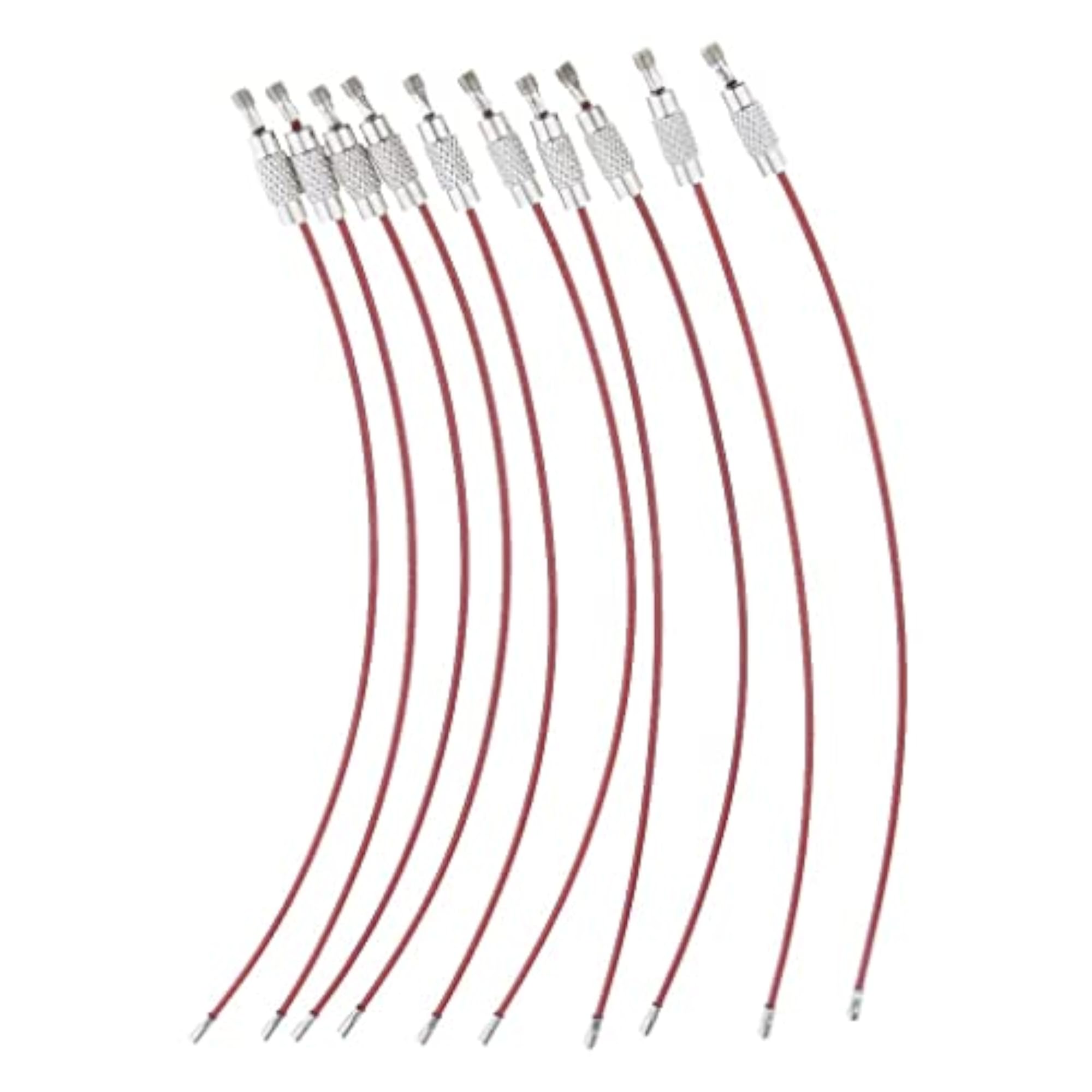 Cable Wire Loop Luggage Tag Loops, 10 Pack